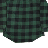 FIELD & STREAM Mens Green & Black Check Flannel Shirt 2XL Cotton Blend Casual