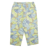 SAG HARBOR SPORT Womens Cotton Blue & Yellow Leaf Print Classic Straight