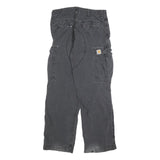 CARHARTT Mens Regular Black Cotton Blend Cargo Trousers W30 L30 Workwear