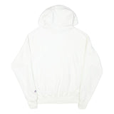 CHAMPION Mens White Pullover Hoodie M Classic Logo Sweatshirt Drawstring