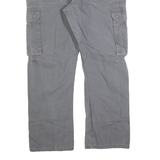WRANGLER Mens Cotton Grey Regular Straight Trousers W36 L30 Workwear Casual