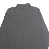 POLO RALPH LAUREN Mens Grey Long Sleeve Plain M Cotton Polo Shirt Classic Fit