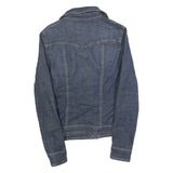 GUESS Womens Blue Denim Jacket M Cotton Button Plain Classic Fitted