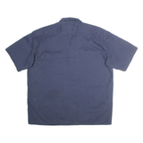 DICKIES Mens Blue Work Shirt Cotton Blend XL Button Front Pockets