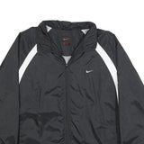 NIKE Mens Black & White Zip Jacket XL Nylon Sportswear Athletic Windbreaker