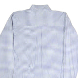 WRANGLER Mens Blue & White Check Shirt M Cotton Blend Long Sleeve Button Collar
