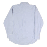 WRANGLER Mens Blue & White Check Shirt M Cotton Blend Long Sleeve Button Collar