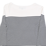 TOMMY HILFIGER Womens Navy & White Stripe Patterned Crew Neck Basic Knit Jumper