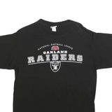 LEE Mens Black Oakland Raiders Graphic T-Shirt L Short Sleeve Crew Neck NFL