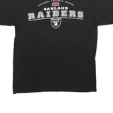 LEE Mens Black Oakland Raiders Graphic T-Shirt L Short Sleeve Crew Neck NFL