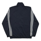 ADIDAS Mens Navy Blue Sports Zip Jacket M Polyester Blend Plain Athletic