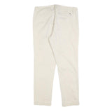 TOMMY HILFIGER Womens Cotton Blend Beige Slim Straight Trousers W34 L30