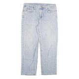 CARHARTT Mens Jeans Blue Relaxed Straight Denim Light W40 L32 Zip Comfortable