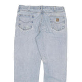 CARHARTT Mens Jeans Blue Relaxed Straight Denim Light W40 L32 Zip Comfortable