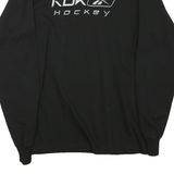 REEBOK Mens Black Rbk Hockey Long Sleeve Crew Neck T-Shirt S Cotton Blend