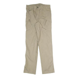 Beige Mens Regular Fit Straight Cotton Blend Trousers W31 L32 Casual Wear