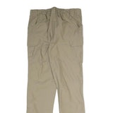 Beige Mens Regular Fit Straight Cotton Blend Trousers W31 L32 Casual Wear