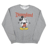 DISNEY Mens Grey Mickey Mouse Disneyland Cotton Blend Crew Neck M Sweatshirt
