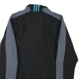 ADIDAS Mens Black & Grey Track Jacket M Polyester Blend Zip Sportswear Casual