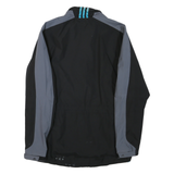 ADIDAS Mens Black & Grey Track Jacket M Polyester Blend Zip Sportswear Casual
