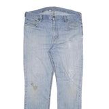CARHARTT Mens Jeans Blue Regular Straight Denim Light W38 L34 Workwear Zip