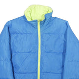 COLUMBIA Womens Blue Nylon Reversible Zip Jacket XL Outdoor Casual Warm