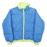 COLUMBIA Womens Blue Nylon Reversible Zip Jacket XL Outdoor Casual Warm