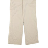 DENVERHAYES Womens Cotton Blend Beige Regular Fit Straight Leg Trousers W34 L32