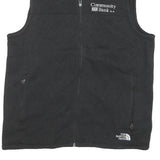 THE NORTH FACE Mens Black Fleece Jacket L Polyester Blend Zip Front Casual