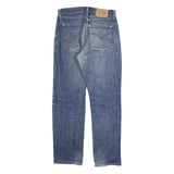 LEVI'S 521 02 Mens Jeans Blue Regular Straight Denim Medium W32 L32 Zip Closure