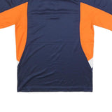 NFL Mens Blue & Orange Polo Shirt M Short Sleeve Collared Denver Broncos Logo