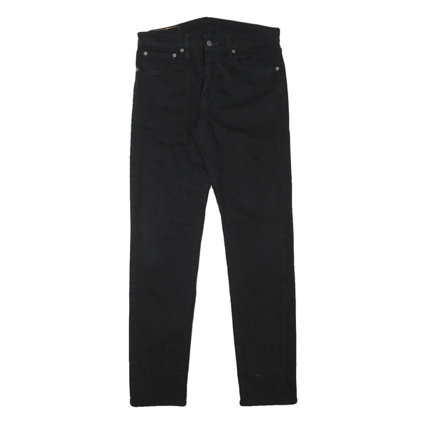 LEVI'S Mens Slim Black Denim Jeans W30 L30 Zip Cotton Blend Stylish Casual