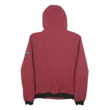 DIESEL Mens Red Polyester Jacket S Zip Hooded Casual Lightweight Fashion