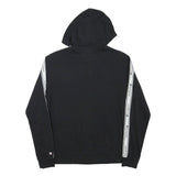 CHAMPION Boys Black & White Zip Hoodie 2XL Cotton Blend Logo Tape