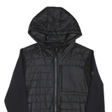 BARBOUR INTERNATIONAL Mens Black Zip Hooded Jacket M Polyester Blend Casual