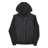 BARBOUR INTERNATIONAL Mens Black Zip Hooded Jacket M Polyester Blend Casual