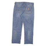 CARHARTT Mens Regular Fit Blue Denim Jeans W34 L28 Classic Cotton Blend Zip