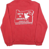 NIKE Mens Red Pullover Hoodie L Square Dance Club Graphic Print