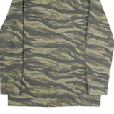H&M Mens Green Camouflage Button Jacket M Cotton Military Style Casual