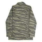 H&M Mens Green Camouflage Button Jacket M Cotton Military Style Casual