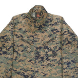 AMERICAN APPAREL Mens Green & Brown Military Jacket S Cotton Blend Button