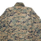 AMERICAN APPAREL Mens Green & Brown Military Jacket S Cotton Blend Button