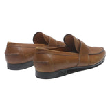 GUCCI Leather Mens Loafers Brown UK 7.5 Classic Slip-On Dress Shoes