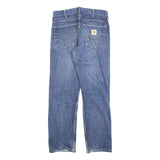 CARHARTT Mens Regular Fit Straight Blue Denim W30 L28 Zip Jeans Classic Cotton