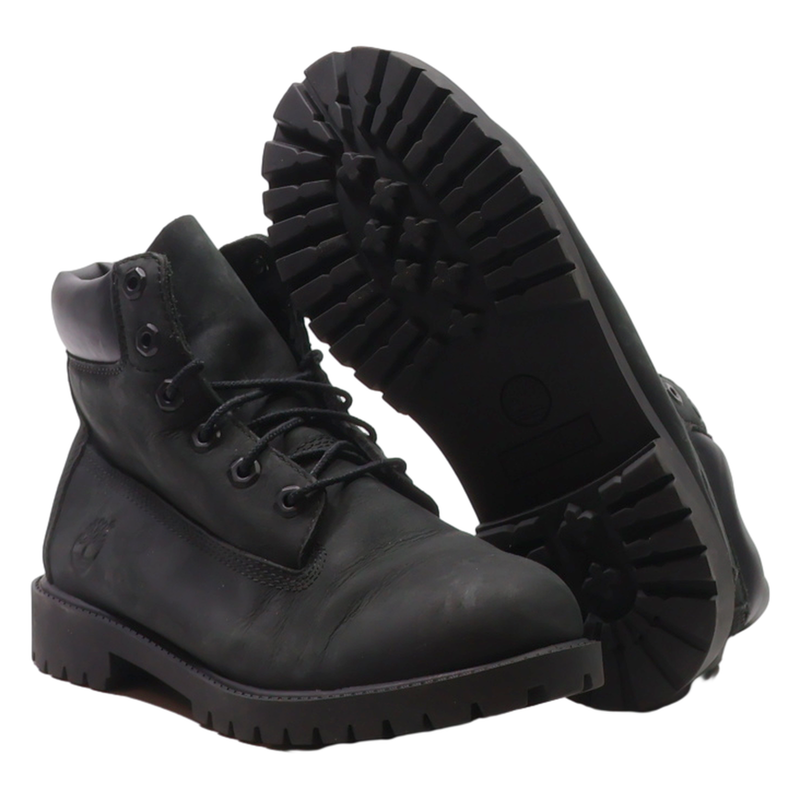 TIMBERLAND Lace-Up Boots Black Leather Womens UK 5.5