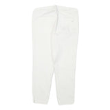 CALVIN KLEIN Womens Cotton Blend White Slim Slim Leg Trousers W30 L24