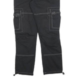 BPC Womens Black Regular Cargo Trousers W30 L32 Polyester Blend Zip Pockets
