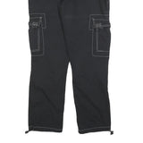 BPC Womens Black Regular Cargo Trousers W30 L32 Polyester Blend Zip Pockets