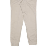 NAUTICA Mens Slim Beige Cotton Trousers W30 L32 Casual Zip Closure