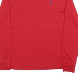 POLO RALPH LAUREN Mens Red Long Sleeve Crew Neck Classic Fit M Cotton Blend